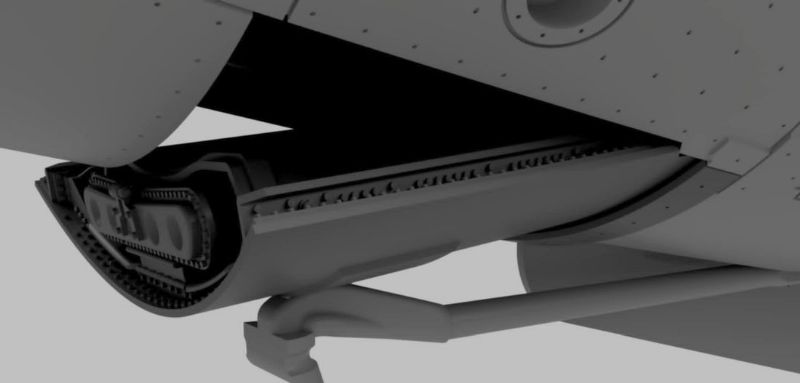 F-104 Drag Chute Bay and Canister (for Kinetic F-104 kits)